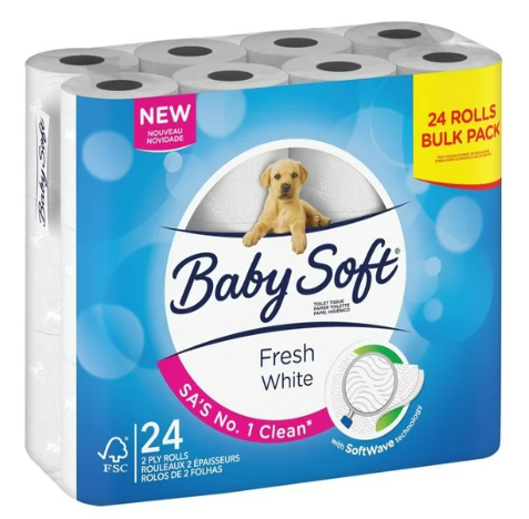 Baby Soft 2 Ply Toilet Tissue (24's)