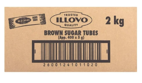 Illovo Brown Sugar Tubes (400 x 5g) 2kg