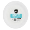 M Paper Plates White (1 x 50's x 230mm)