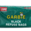 Garbie Black Refuse Bags 750 x 950 mm Jumbo 100 L Garbage Bag Pack of 10